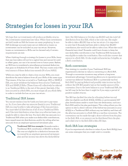 Strategies for losses in your IRA