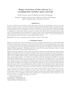 Shape correction of thin mirrors in a reconfigurable modular space
