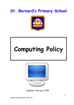 Computing - St Bernard`s Catholic Primary School