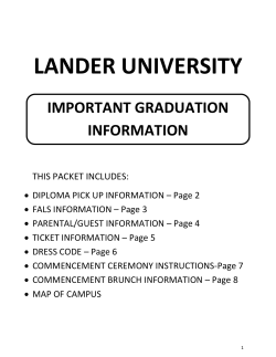 Graduation Packet Spring 2017