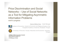 Price Discrimination and Social Networks &ndash; Use of Social Networks