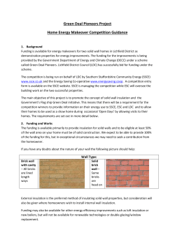 Green Deal Pioneers Project - Southern Staffordshire Community