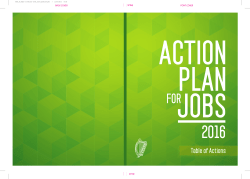 Action Plan for Jobs 2016 &ndash; Table of Actions