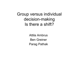 Group versus individual decision