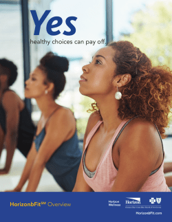 healthy choices can pay off. - Horizon Blue Cross Blue Shield