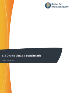 CIS Oracle Linux 6 Benchmark - Center for Internet Security