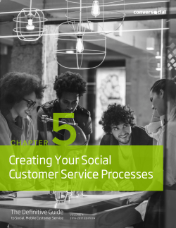 Creating Your Social Customer Service Processes