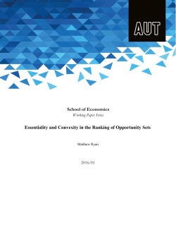 16/01 Essentiality and Convexity in the Ranking of