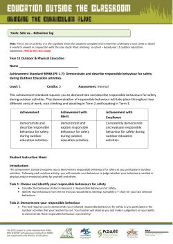 Tools - Safe as... Behaviour log