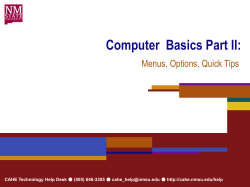 Computer Basics Part II: