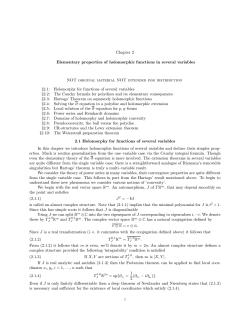 Chapter 2 Elementary properties of holomorphic