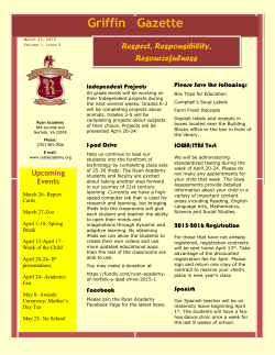Griffin Gazette - Ryan Academy of Norfolk
