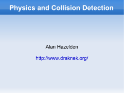 Physics and Collision Detection