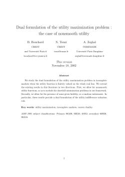 Dual formulation of the utility maximization problem : the case of