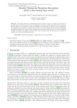 Security Notions for Broadcast Encryption
