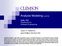 CpSc 372: Introduction to Software Development