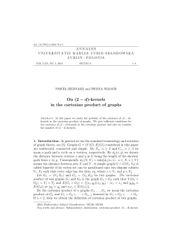 On (2 &minus; d) -kernels in the cartesian product of graphs