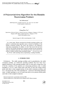 A Polynomial-time Algorithm for the Bistable Roommates Problem