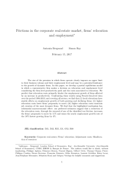 Frictions in the corporate real-estate market, firms