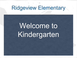 kindergarten slide show
