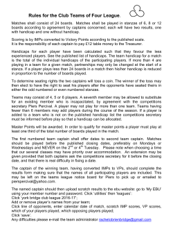 Rules for the Club Teams of Four League.