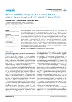 Alcohol and relatively pure cannabis use, but not