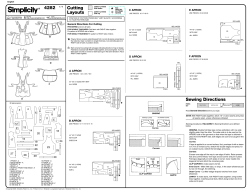4282 Cutting Layouts Sewing Directions
