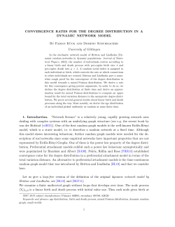 CONVERGENCE RATES FOR THE DEGREE DISTRIBUTION IN A