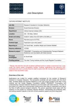 Job Description - University of Oxford