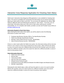 Interactive Voice Response Application for Checking Claim Status