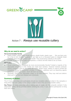 Action 7： Always use reusable cutlery