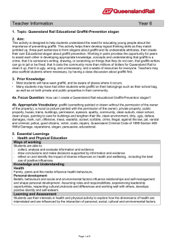 Graffiti prevention lesson plan