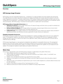 HPE Synergy Image Streamer