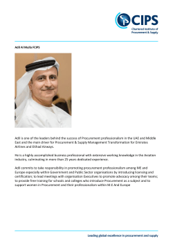 Adil is one of the leaders behind the success of Procurement