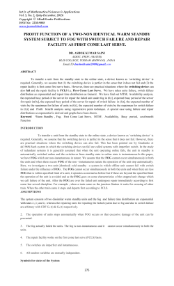 profit function of a two-non identical warm standby system subject to