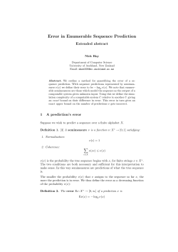Error in Enumerable Sequence Prediction