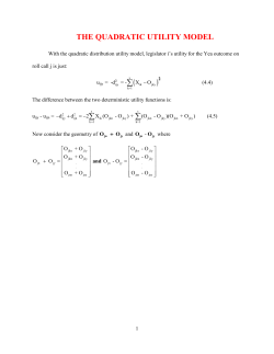 THE QUADRATIC UTILITY MODEL &sum;