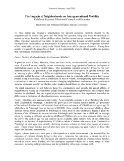 the long-term impacts of teachers - The Equality of Opportunity Project
