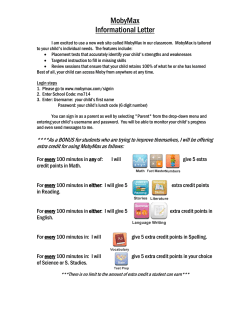 MobyMax Informational Letter