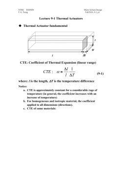 Tl l CTE &Delta; &Delta; &equiv; 1 : &alpha;