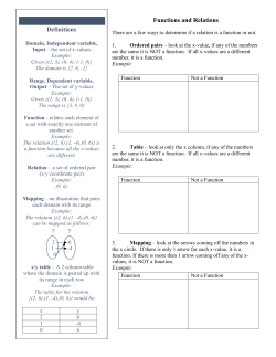 Functions and Relations CW 12/1