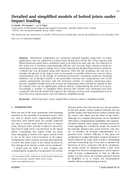 Detailed and simplified models of bolted joints under impact loading
