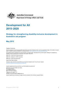 Development for All 2015-2020: Strategy for strengthening disability