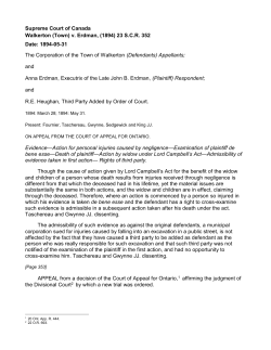 1 - Supreme Court of Canada Judgments