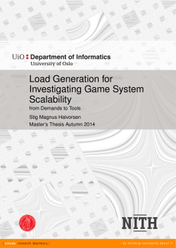 Load Generation for Investigating Game System Scalability