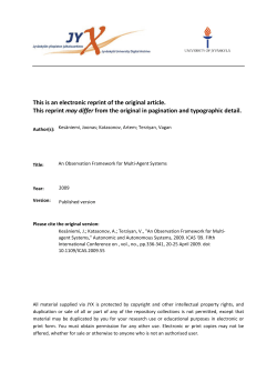 An Observation Framework for Multi-agent Systems