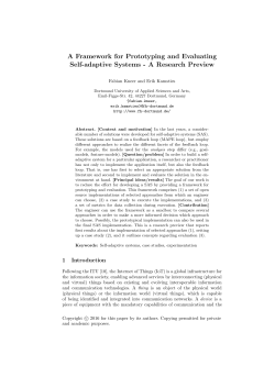 A Framework for Prototyping and Evaluating Self