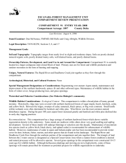 ESCANABA FOREST MANAGEMENT UNIT COMPARTMENT