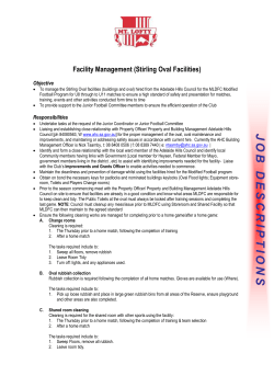 Stirling Oval Facility Manager