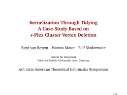 slides - Ren&eacute; van Bevern